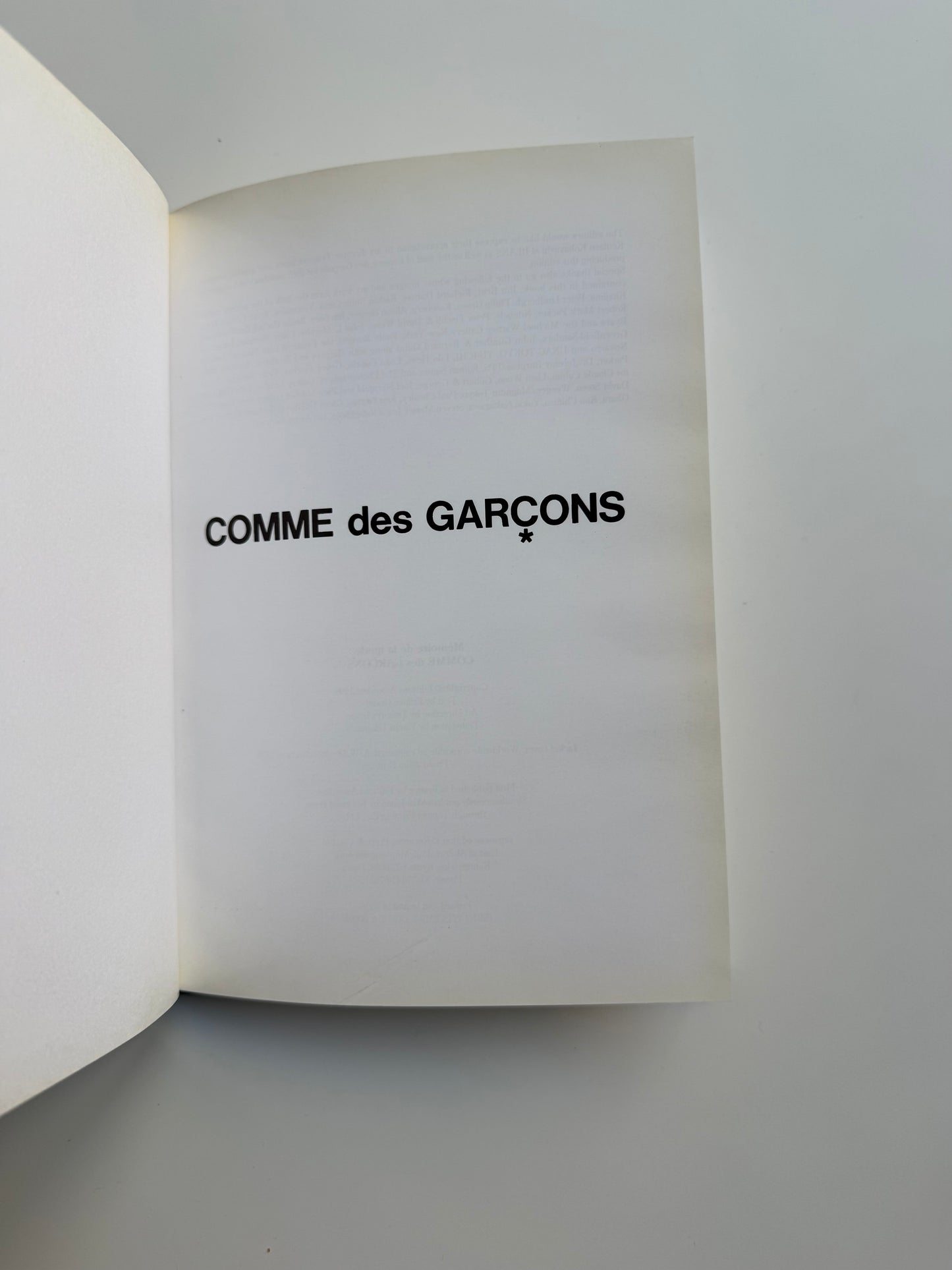 Memoire De La Mode, Comme des Garcons