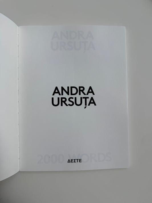 2000 Words: ANDRA URSUŢA